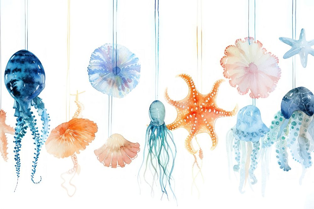 Marine life jellyfish hanging animal.
