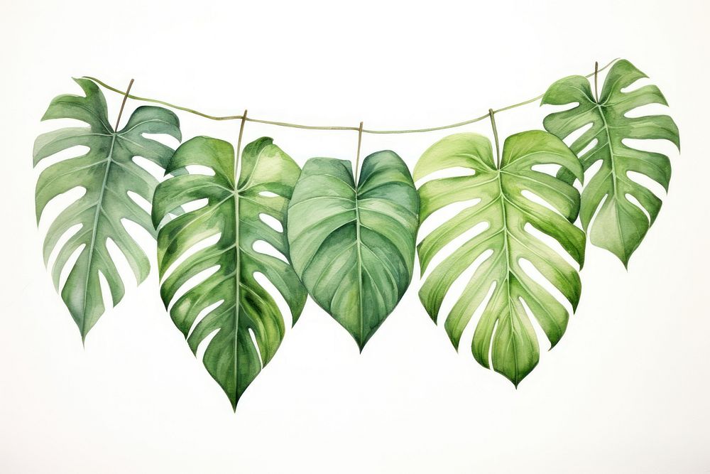 Tropical leaves hanging plant leaf.