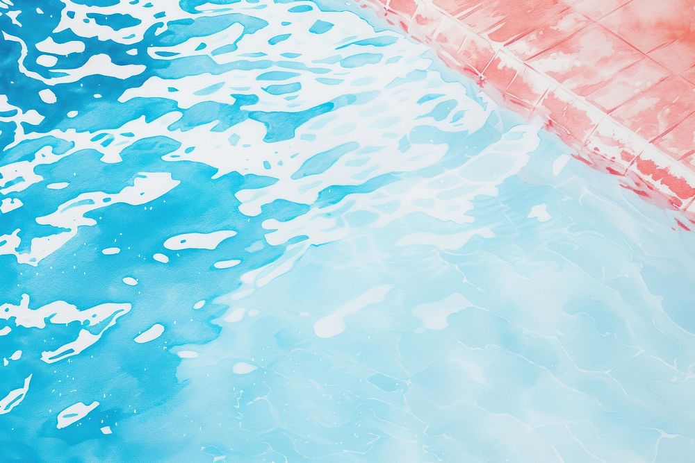 A pool in the style of minimalist illustrator backgrounds outdoors abstract.
