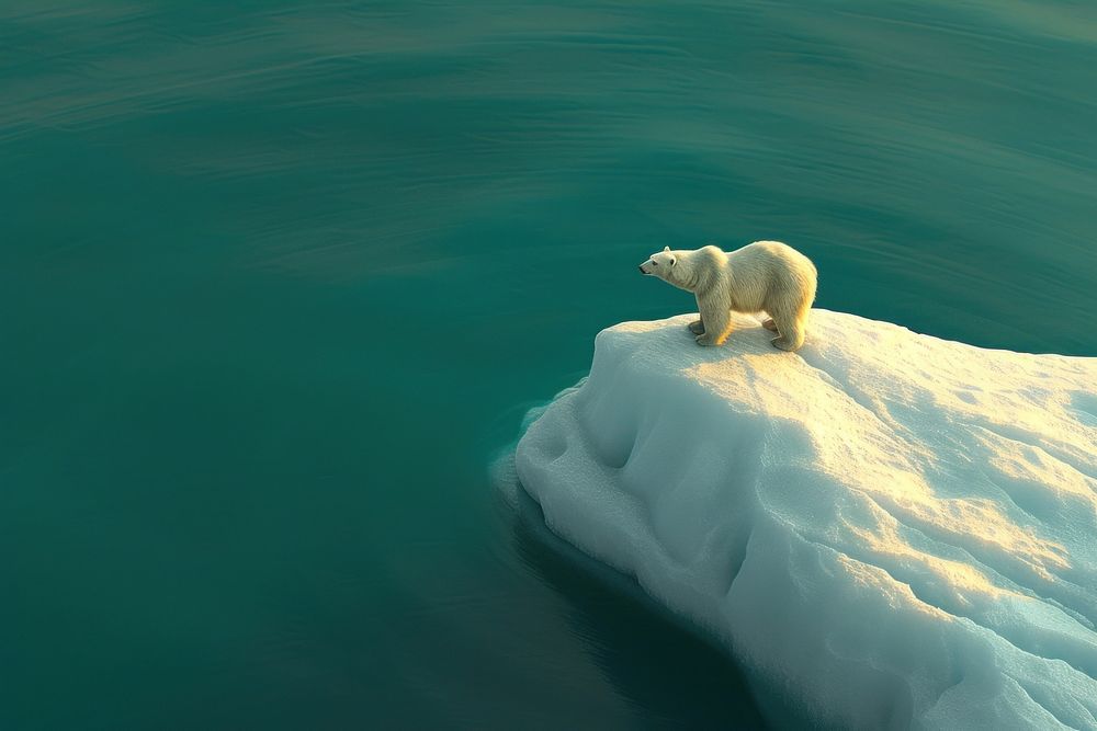 Bear wildlife outdoors iceberg.