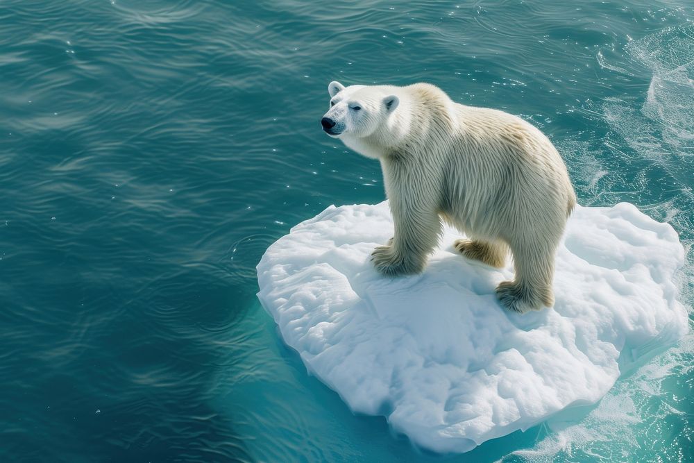 Bear wildlife outdoors iceberg.