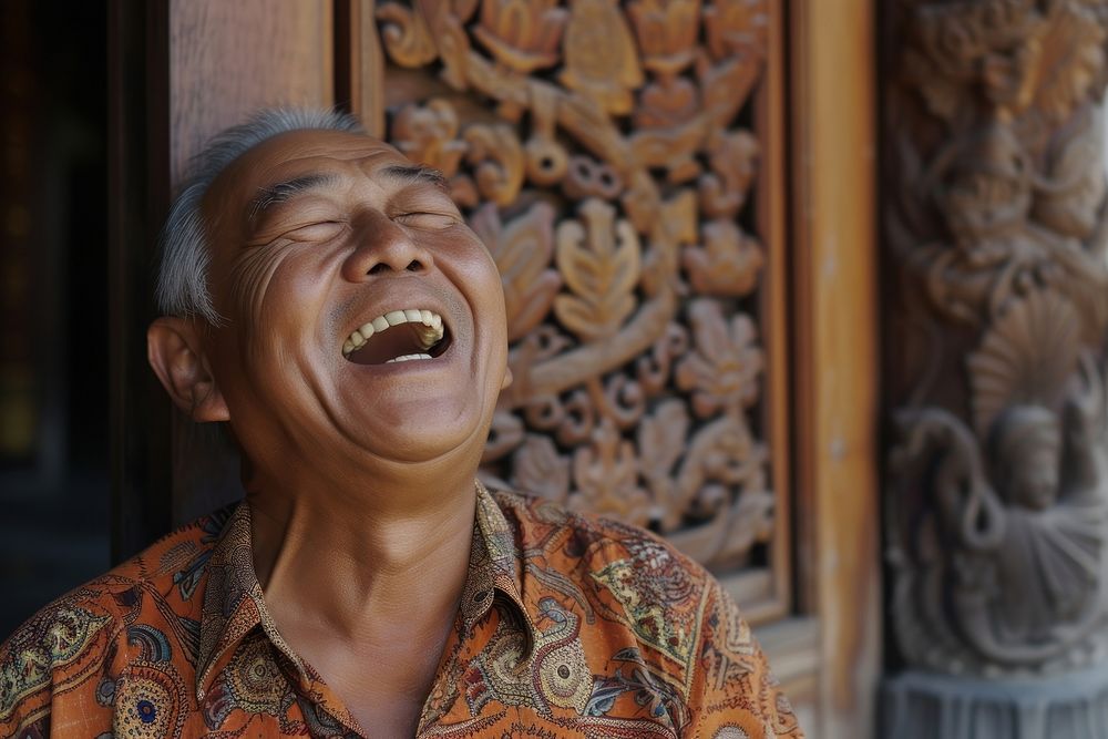 South east asian man laughing adult spirituality.