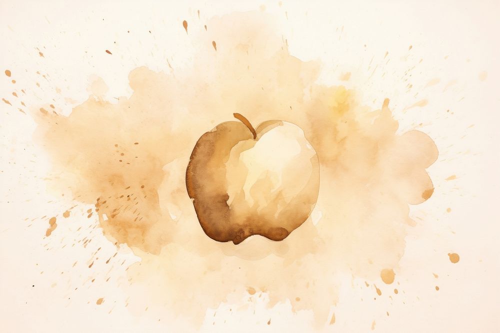 Apple watercolor background backgrounds painting freshness.
