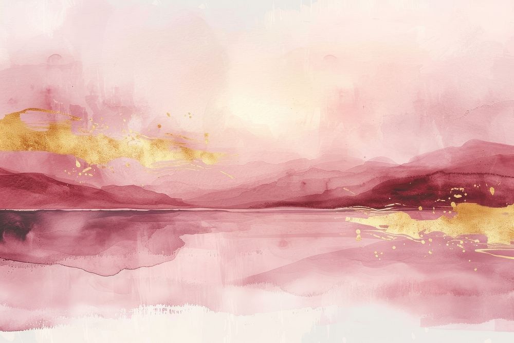Beach watercolor background painting backgrounds pink.