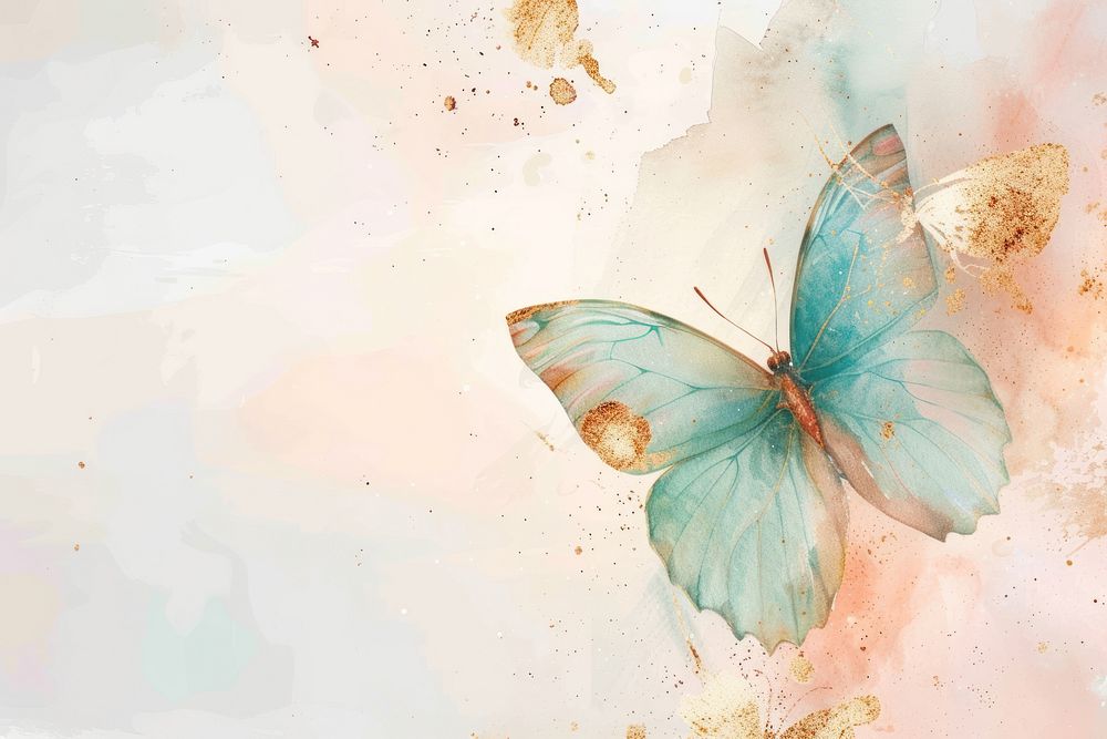 Butterfly watercolor background backgrounds painting animal.