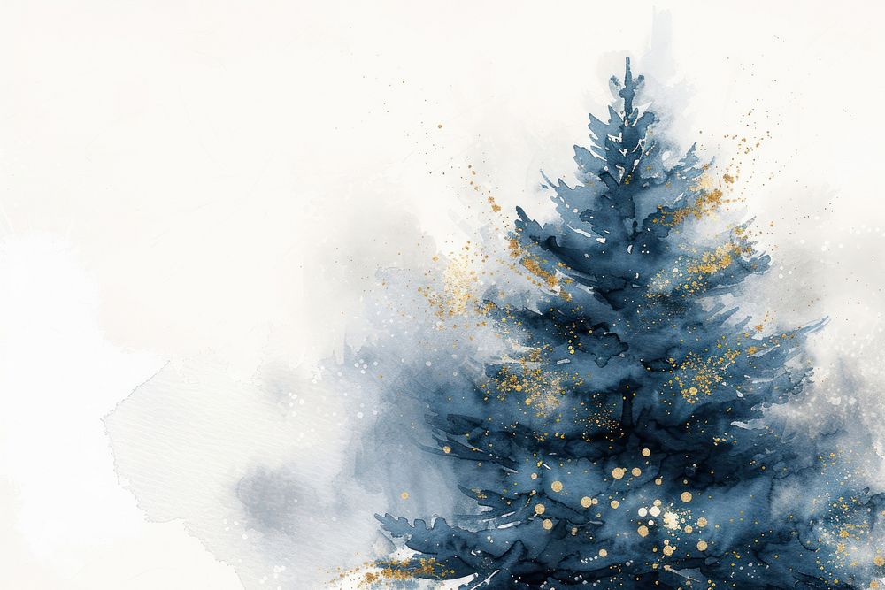 Christmas tree watercolor background backgrounds plant fir.