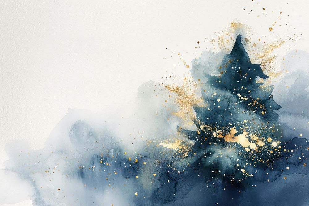 Christmas tree watercolor background backgrounds painting creativity.