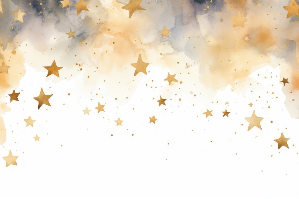 Cute star watercolor background backgrounds confetti gold.