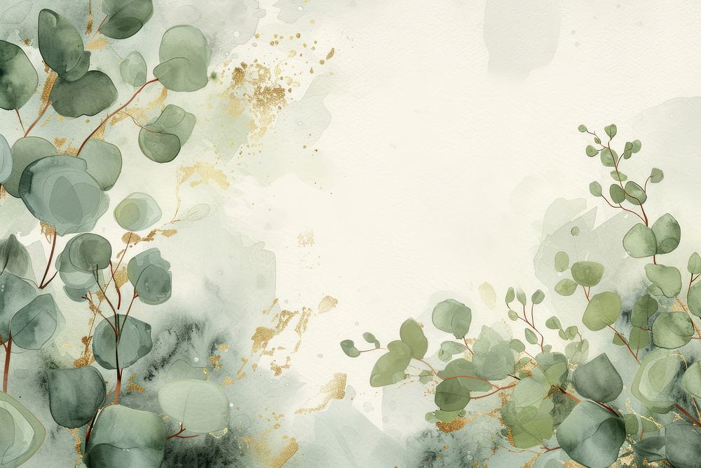 Eucalyptus watercolor background backgrounds painting plant.