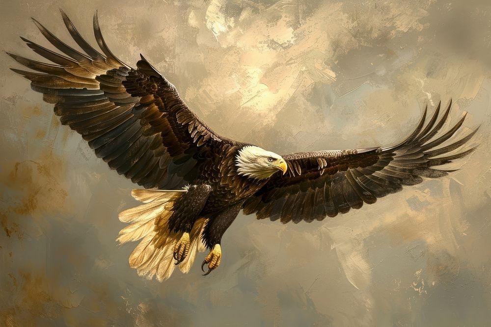 Eagle mid-air animal motion.