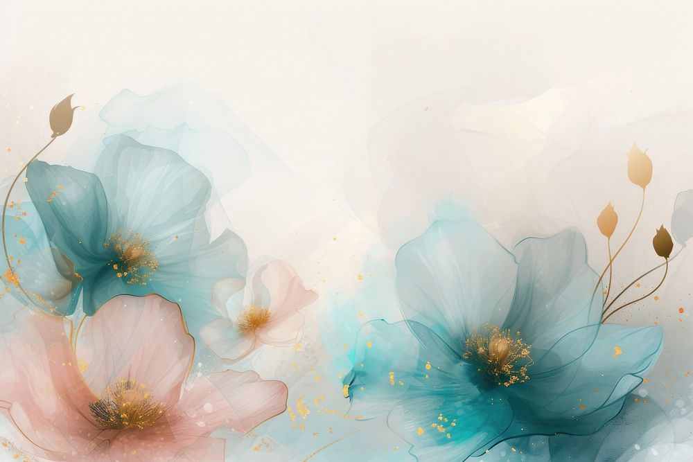 Flower watercolor background backgrounds painting pattern.
