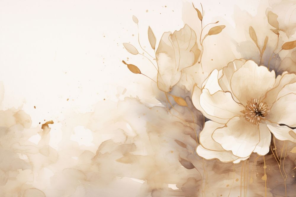 Flowers watercolor background painting backgrounds blossom.