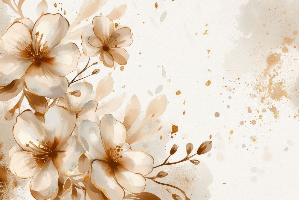 Flowers watercolor background backgrounds painting pattern.