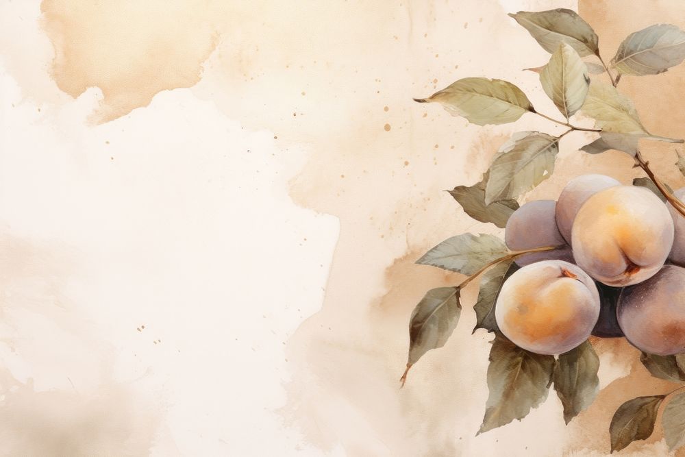 Fruit watercolor background backgrounds painting peach.