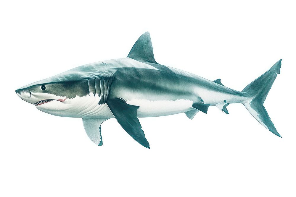 A powerful shark underwater animal fish.