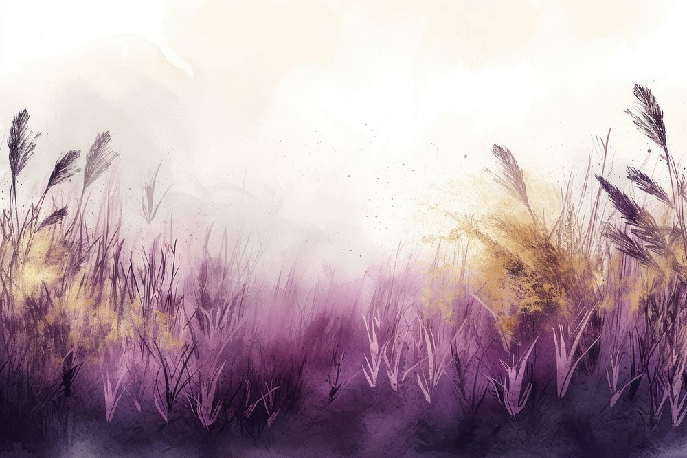 Grass watercolor background purple backgrounds outdoors.