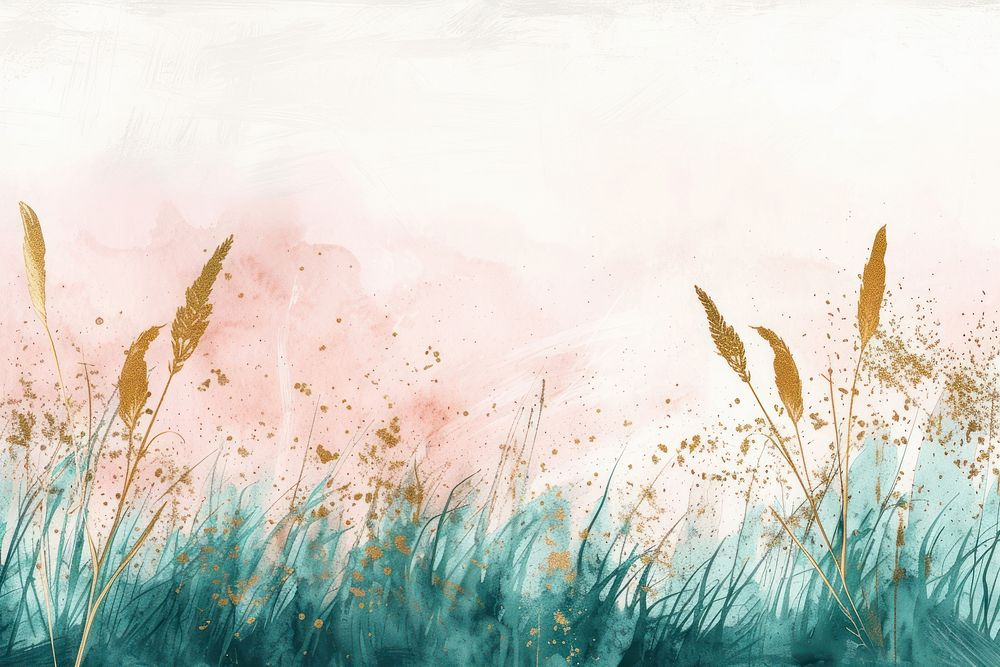 Grass watercolor background painting backgrounds outdoors.