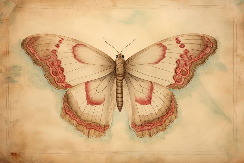 Illustration of butterfly animal insect moth.