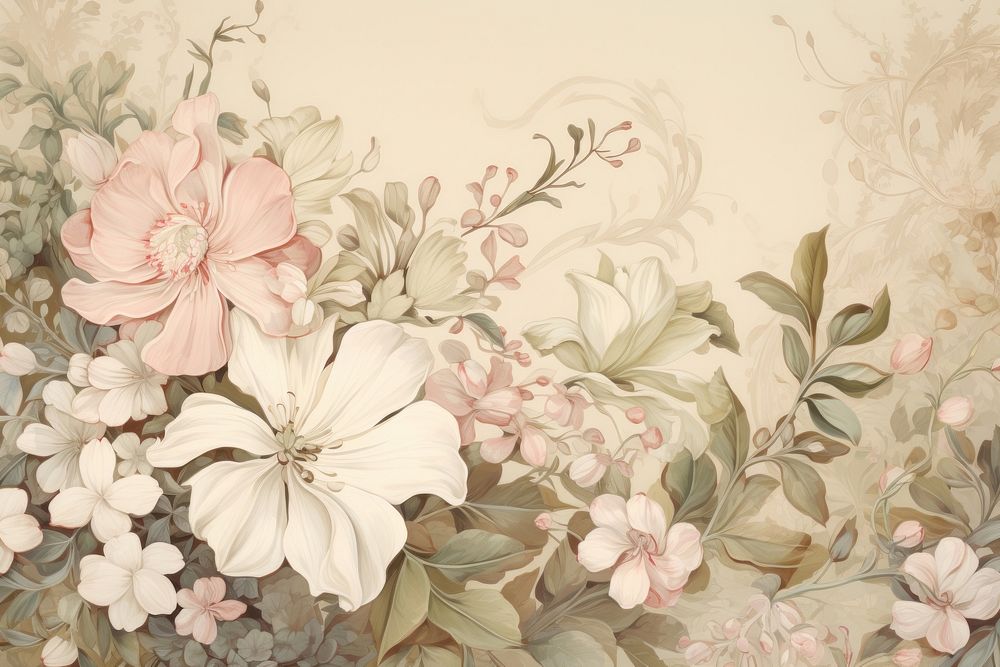 Illustration of flowers painting art backgrounds.