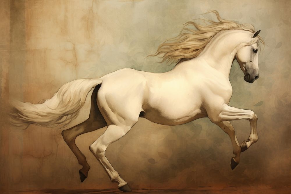 Illustration of horse stallion painting animal.