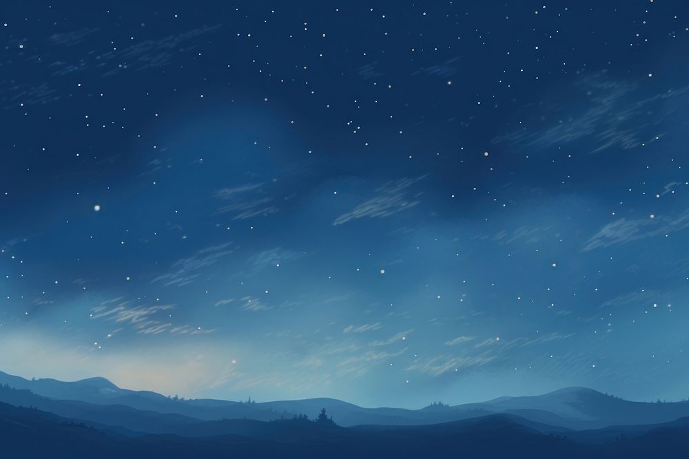 Illustration of night sky and star backgrounds outdoors nature.