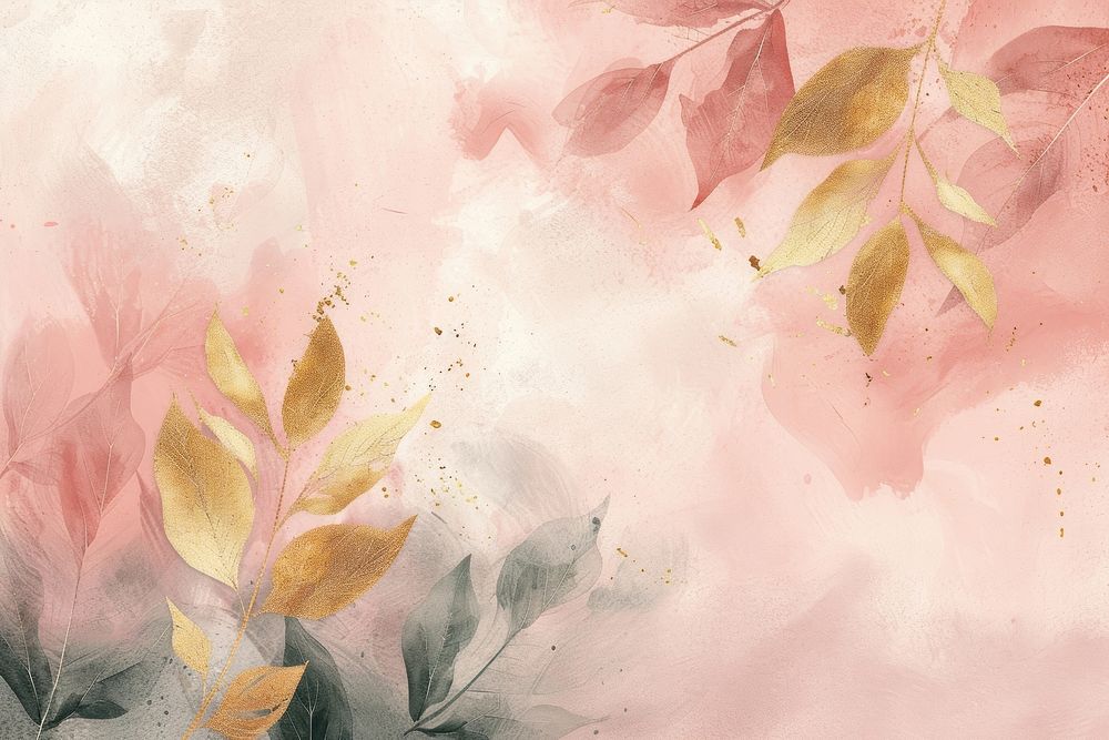 Leaf watercolor background painting backgrounds pattern.