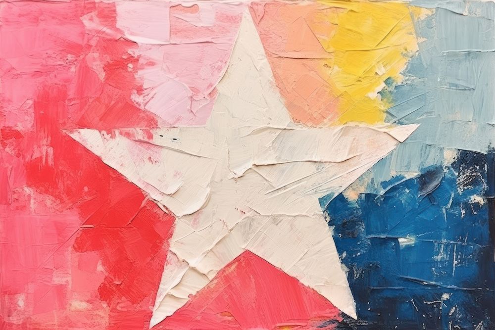 Star in the sky art abstract flag.