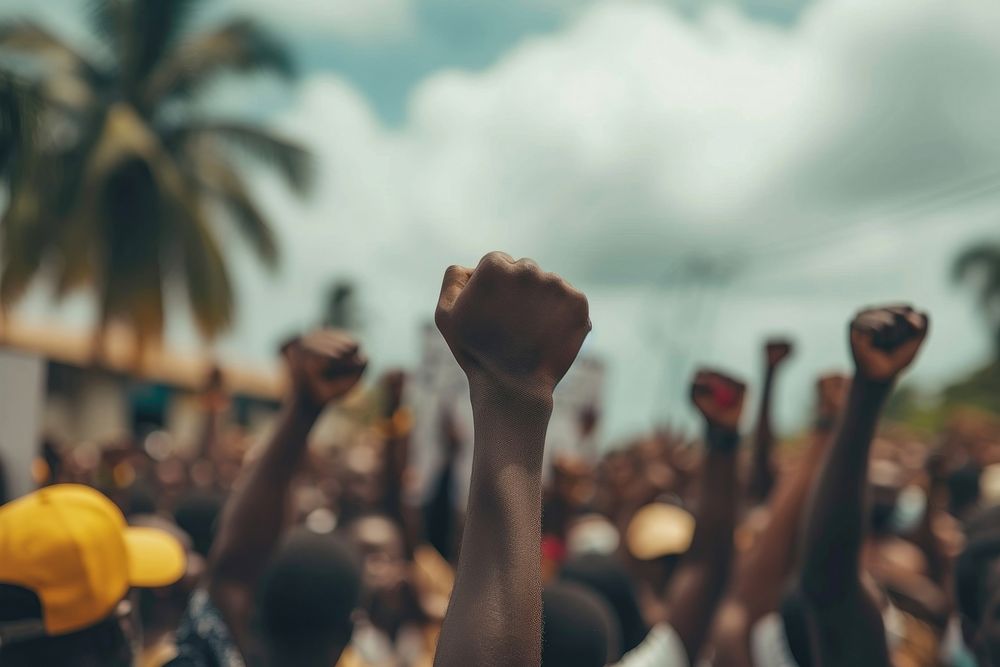 Human rights adult hand celebration.