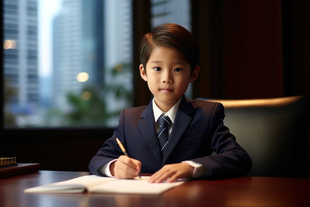 Japanese kid Lawyer pen concentration publication.