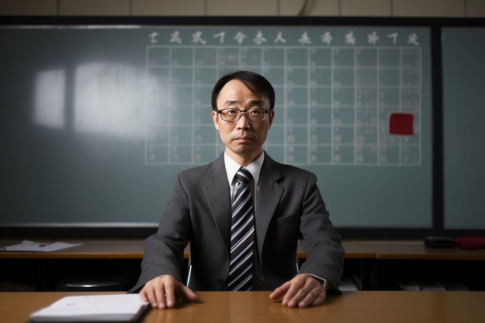 Japanese Teacher glasses teacher adult.