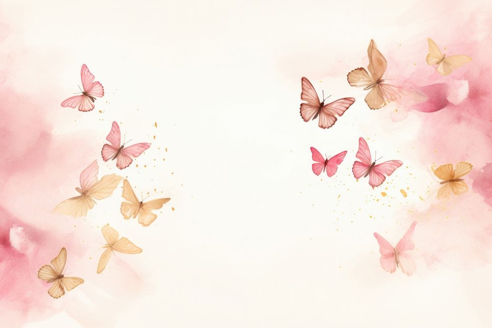 Pink butterflies watercolor background backgrounds petal pink.