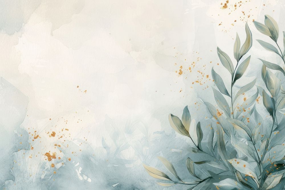 Plant watercolor background painting backgrounds pattern.