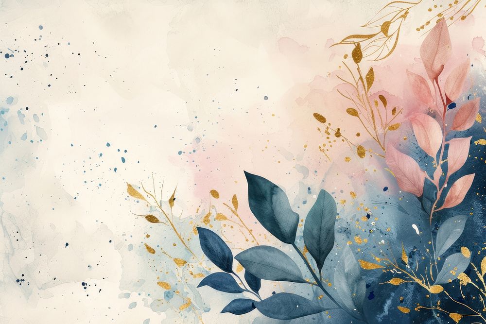 Plant watercolor background painting backgrounds pattern.