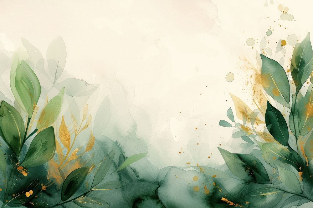 Plant watercolor background green backgrounds painting.