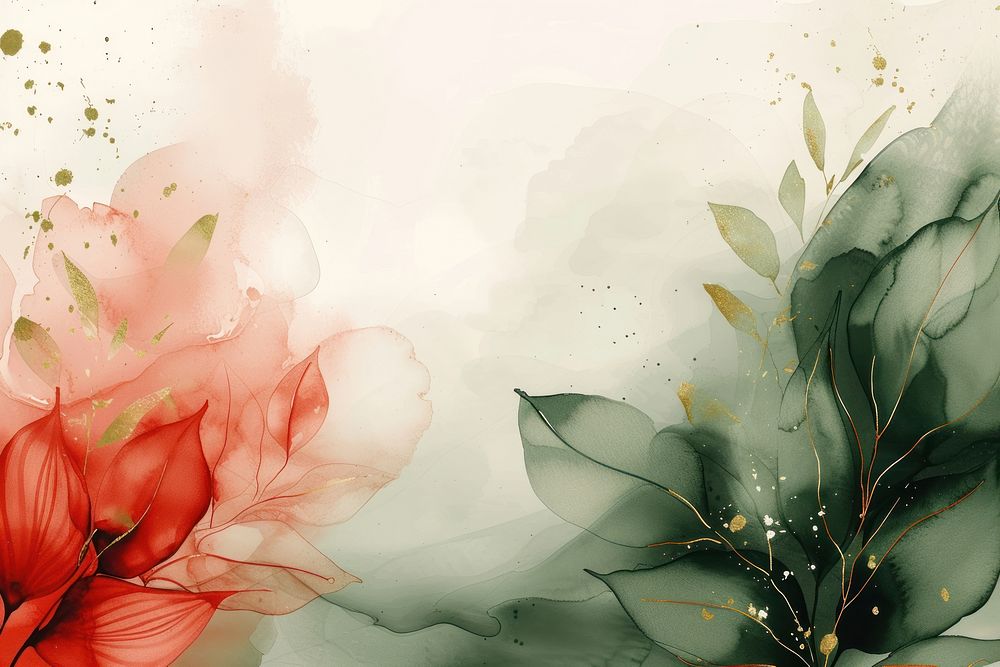 Plant watercolor background backgrounds painting pattern.