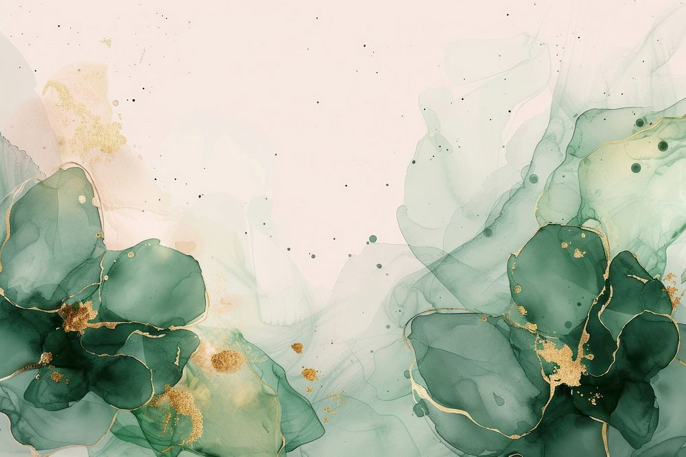 Rose watercolor background backgrounds painting green.