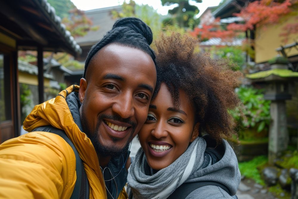  Portrait smiling travel selfie. | Free Photo - rawpixel