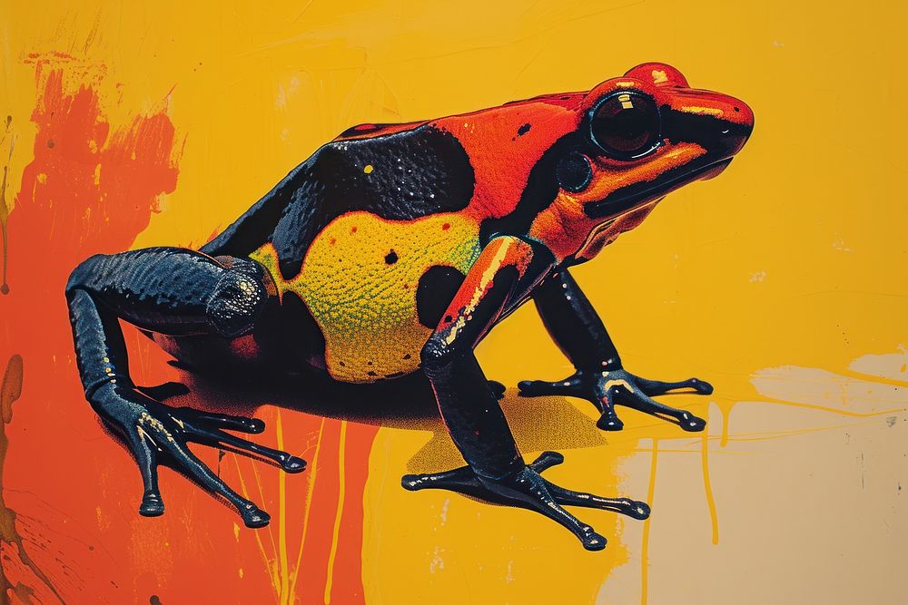 The poison amazon frog amphibian wildlife reptile.