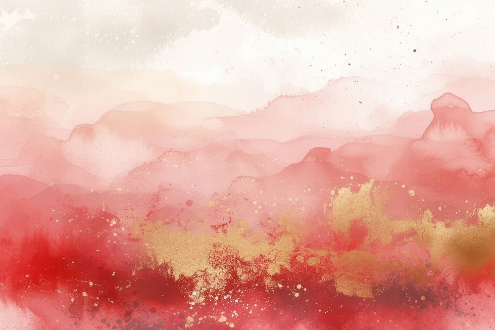 Summer beach watercolor background painting backgrounds red.