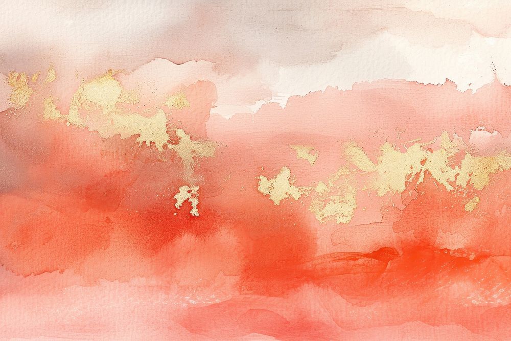 Summer beach watercolor background painting backgrounds red.
