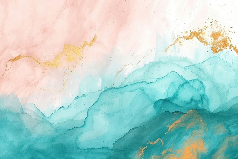 Summer beach watercolor background painting backgrounds turquoise.