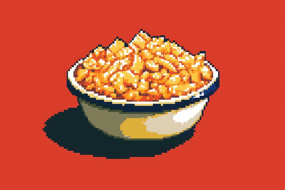 Porridge cut pixel food snack bowl.