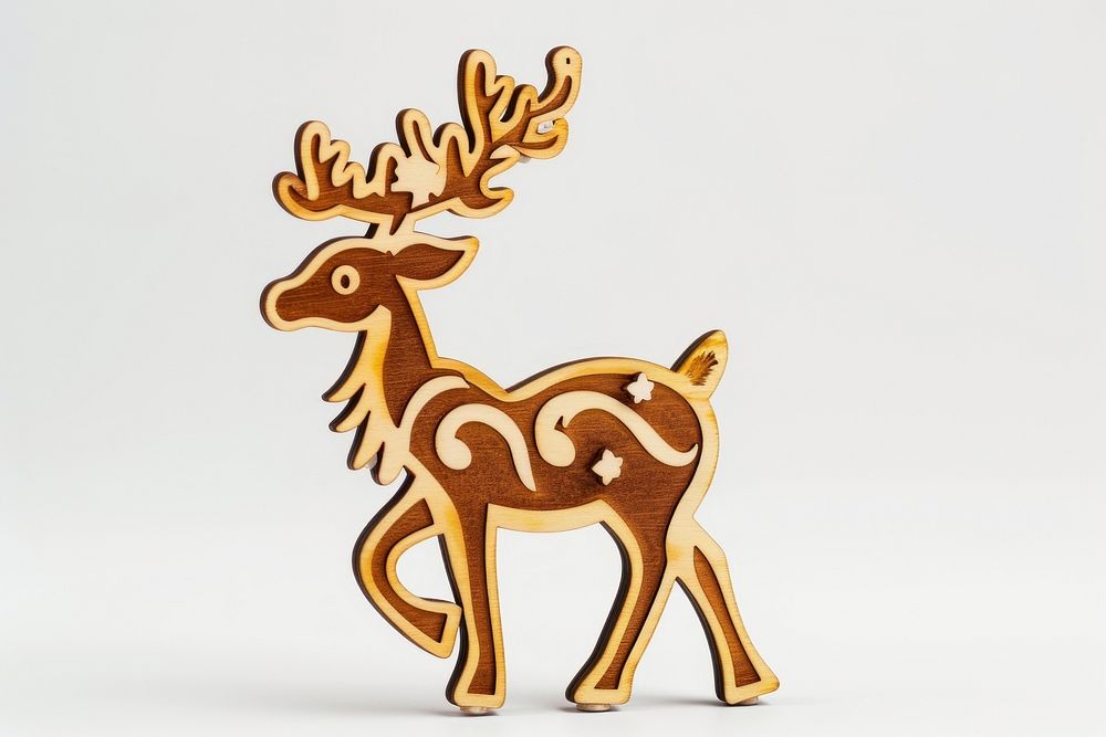 Reindeer figurine mammal animal.