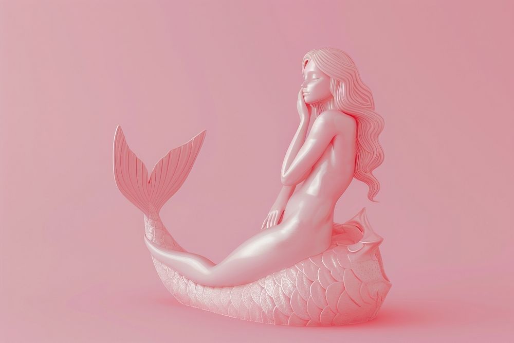 Mermaid representation underwater creativity.