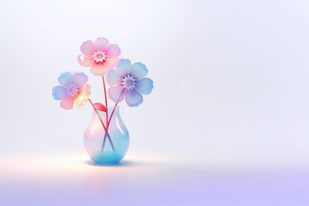 Flowers graphics plant vase.