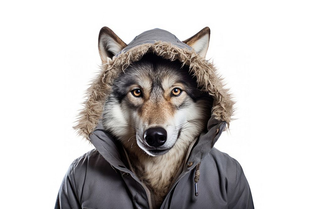 Selfie wolf mammal animal jacket.