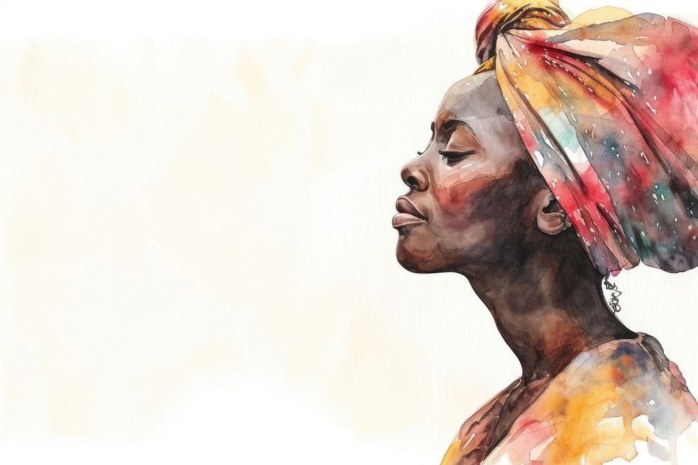 Portrait of african woman adult art photography.