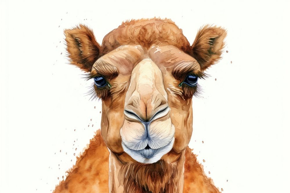 Silly camel face mammal animal representation.