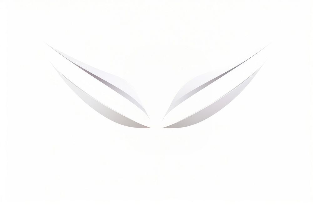 Wings vectorized line logo white white background.