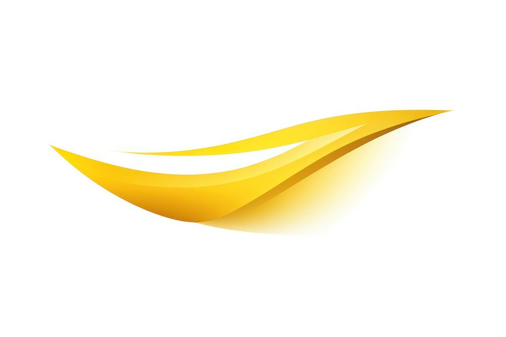 Yellow speed vectorized line logo abstract white background.